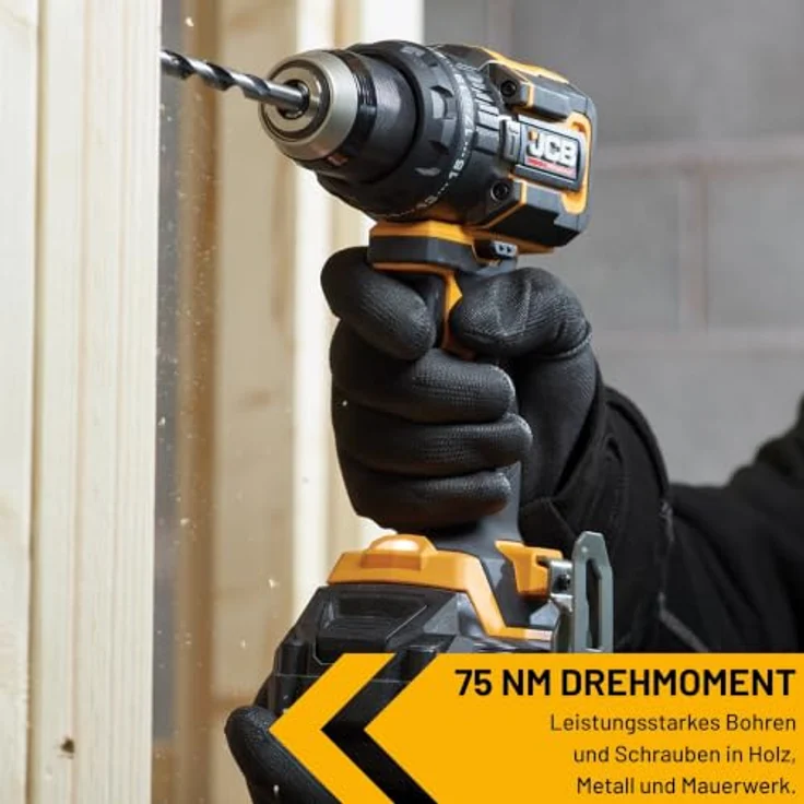 JCB 18PKIT-4 Akku Starter-Set, 75 Nm Drehmoment, inkl. 2x 5,0 Ah Akkus & Schnellladegerät, gelb-schwarz – Bild 5