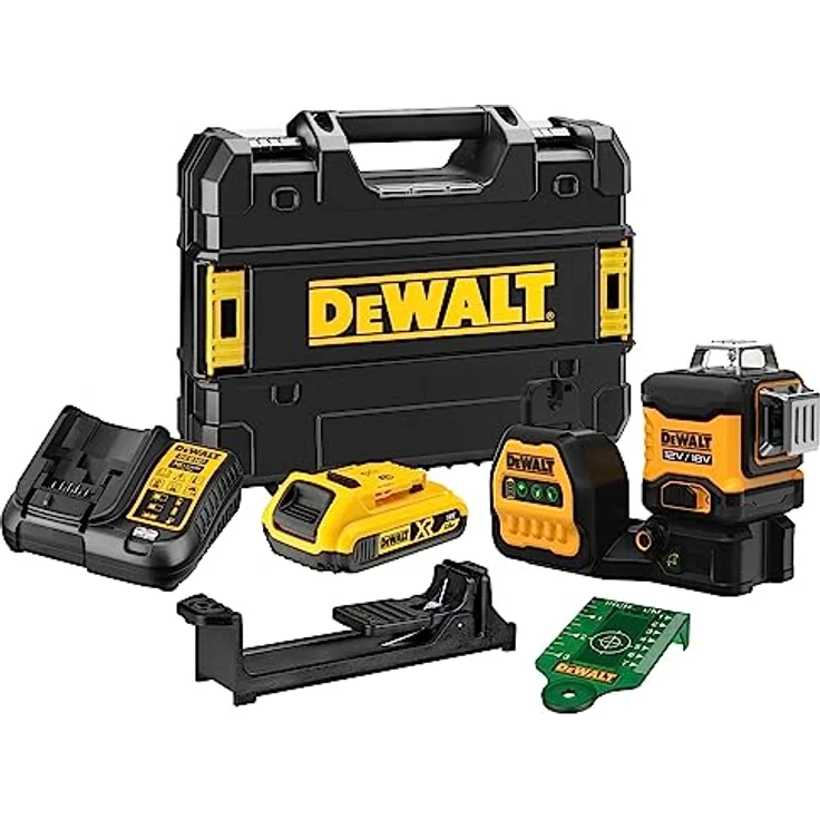 DeWalt Akku-Multilinienlaser D89D1G18-QW Grün, Kreuzlinienlaser inkl TSTAK 12 und 18V, Laserklasse 2 – Bild 2