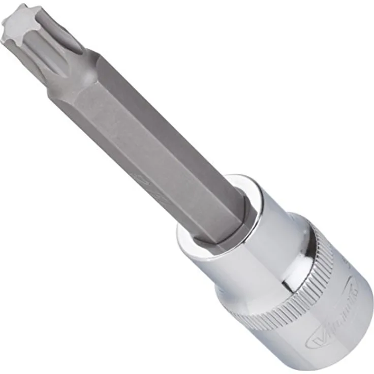 Vigor Torx Schraubendreher-Einsatz T 40, 100 mm, 1/2 Zoll, robust und langlebig, 1 Stück, V2167