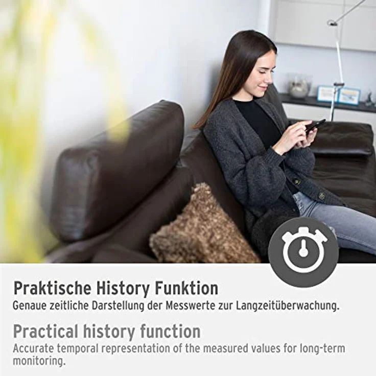 Brennenstuhl Connect Zigbee Temperatur- und Feuchtigkeitssensor TFS CZ 01 (smartes Temperatur- und Feuchtigkeitsmessgerät, Benachrichtigung aufs Handy, Smart Home, intelligente Szenen, kostenlose App) – Bild 3