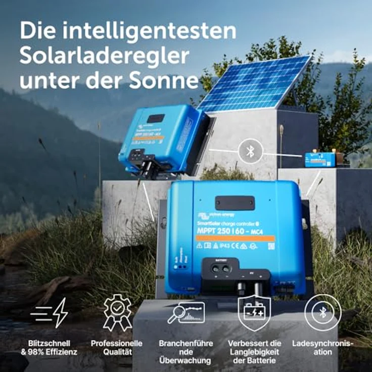 Victron Energy SmartSolar MPPT 250/60, Solar-Laderegler mit Bluetooth und ultraschnellem Maximum Power Point Tracking – Bild 2