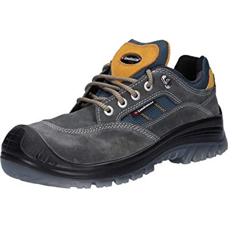 Canadian Line Nepal Arbeitsschuh, Sicherheitsschuhe S1P SRC mit Kunststoffkappe und Durchtrittschutz, grau/blau – Bild 1