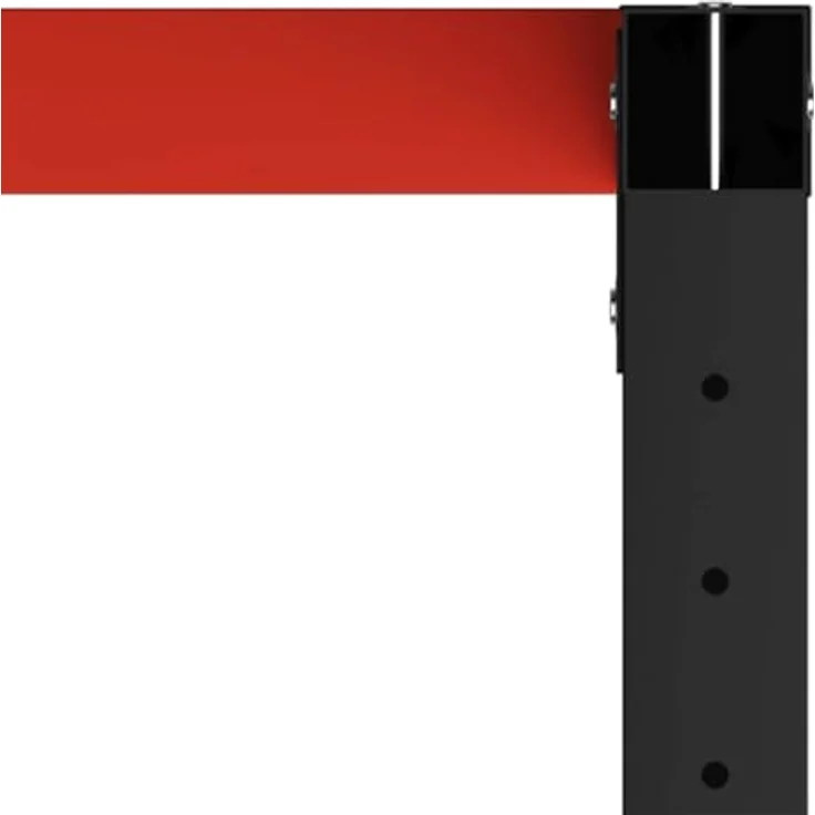 vidaXL Werkbankgestell Metall 120x57x79 cm Schwarz und Rot – Bild 5