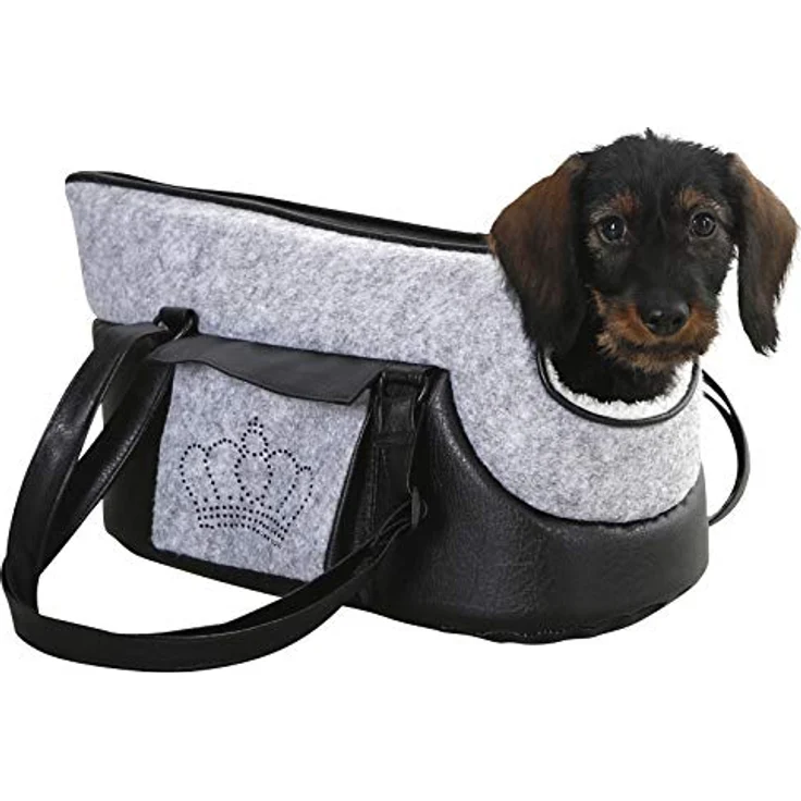 Kerbl Pet Tragetasche Chiara für kleine bis mittelgroße Hunde und Katzen, Transporttasche mit integrierter Kurzleine, Verstellbarer Tragegurt, 40x20x21 cm – Bild 3