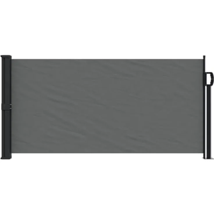 vidaXL Seitenmarkise, Wandmarkise mit PU-Beschichtung, Sichtschutz für Balkon Terrasse Garten, Windschutz Markise, Ausziehbar Anthrazit Polyester – Bild 3