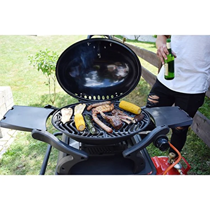 Activa Crosby Tischgrill Gasgrill klein, Edelstahl, 41 x 84 x 45 cm, Durchmesser Grillfläche 50 cm, 10,5 kg – Bild 5