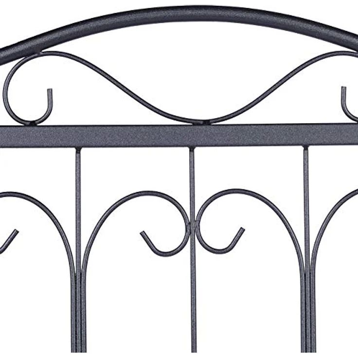 Relaxdays Rasenkante Beetzaun, dekorative Beeteinfassung mit antikem Design, 225 cm, schwarz oder grün – Bild 5