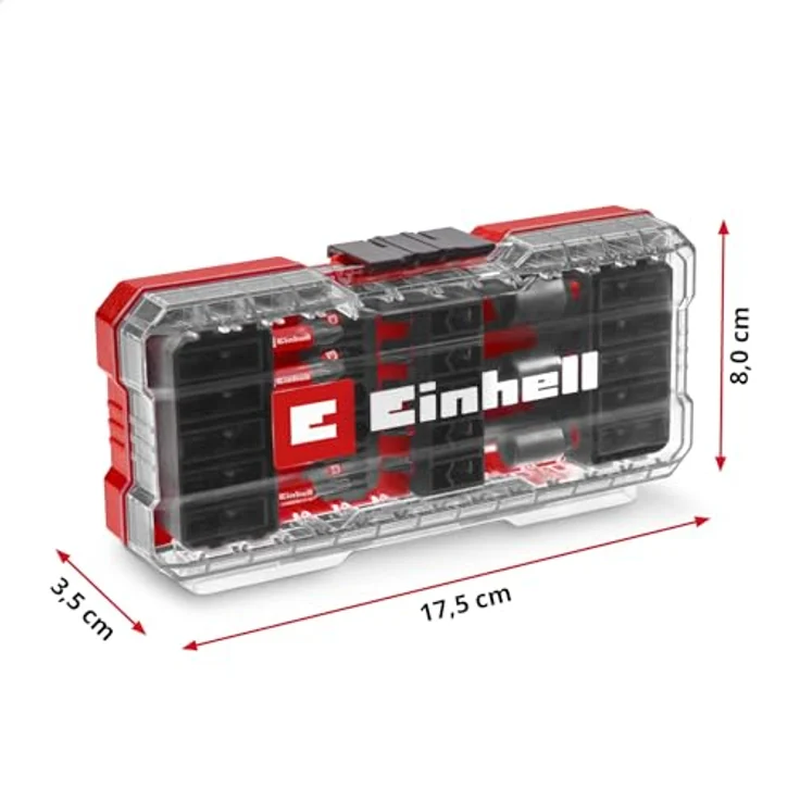 Einhell Bit-Set S-CASE, 28-tlg. schlagfest mit 15x 25-mm-Bits und 9x 50-mm-Bits aus S2 Stahl, inklusive 60 mm Bithalter – Bild 8