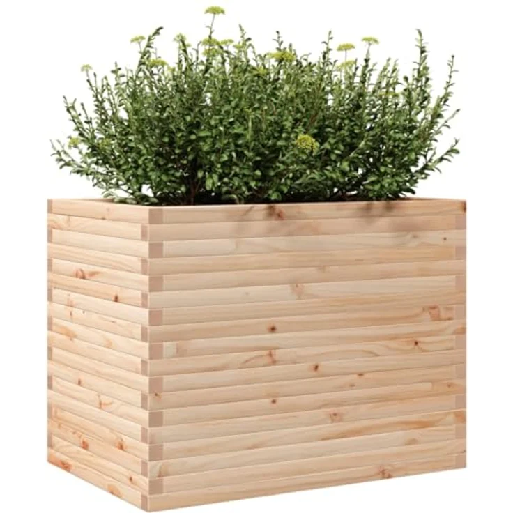 vidaXL Pflanzkübel aus Massivholz Kiefer, für Garten Balkon Terrasse, mit großzügigem Fassungsvermögen – Bild 4