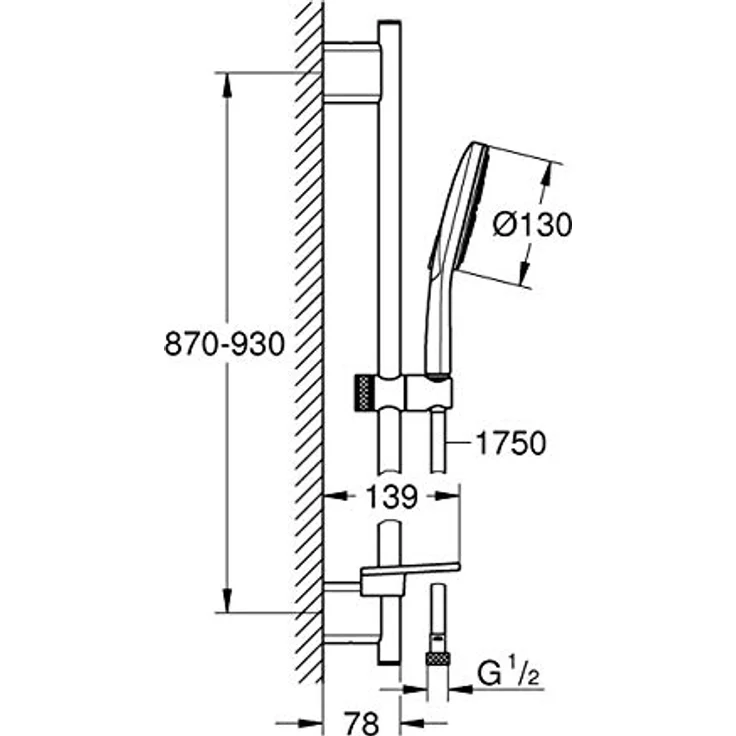GROHE Rainshower 130 SmartActive | Brausestangenset 3 Strahlarten | Chrom | 26548000 – Bild 2