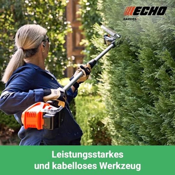 Echo DHCA-310 Akku Heckenschneider 48 cm, batteriebetrieben mit verstellbarem Kopfstück und gegenläufigem Doppelblatt, ohne Akku – Bild 4