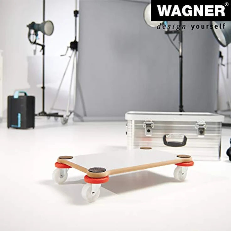 WAGNER Transportroller Möbelhund, Transporthilfe mit 200 kg Tragkraft, 52 x 32 x 10,5 cm, MDF mit Spezialbeschichtung, Anti-Rutsch-Pads, Schutzprotektoren, Made in Germany – Bild 3