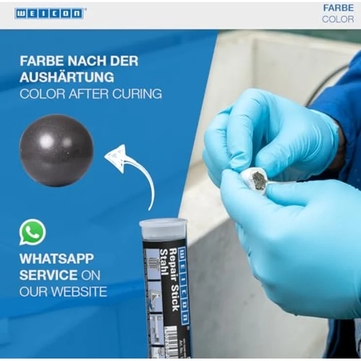 WEICON Repair Stick Stahl, 57 g, Hochfester Reparatur- und Klebestick für Metallteile – Bild 5