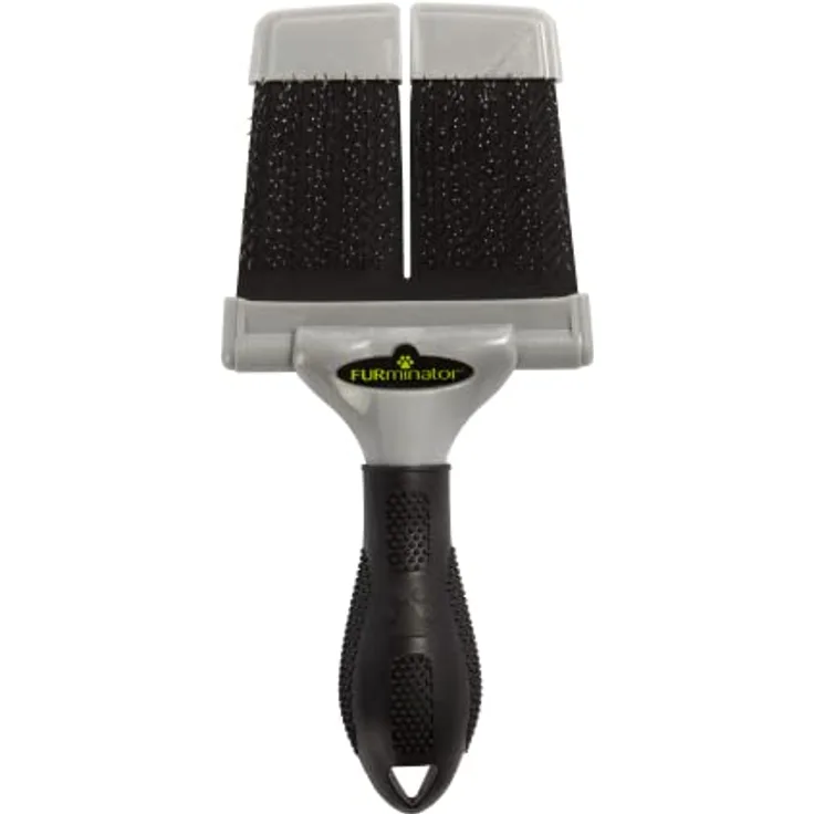 Furminator Zupfbürste Größe L weich - große Bürste mit weichen Borsten für Hunde und Katzen mit seidigem oder drahtigem Fell