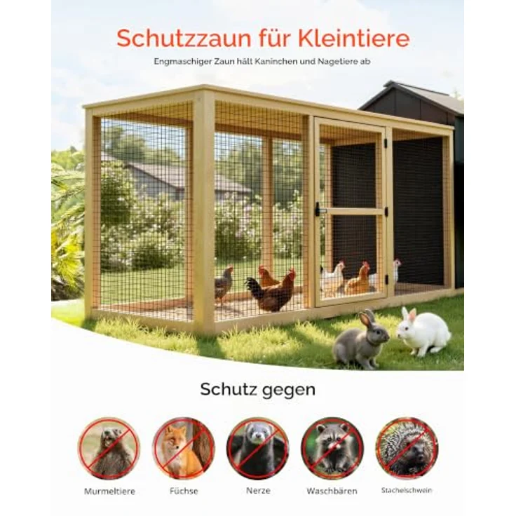 VEVOR Gartenzaun, 61 cm x 7,62 m, verzinkter Drahtzaun mit schwarzer PVC-Beschichtung, Maschenweite 5,08 x 7,62 cm für Hühner & Kaninchen – Bild 2