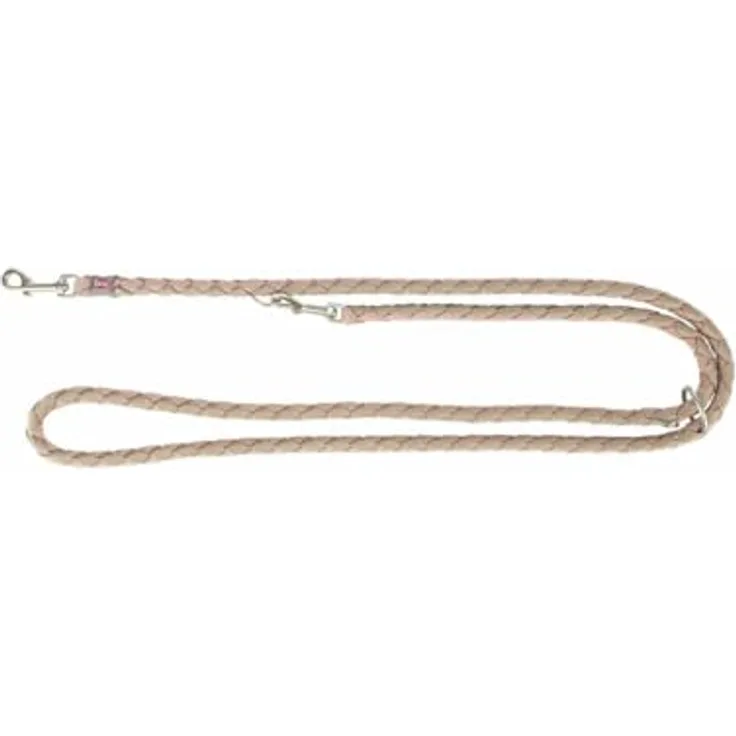 TRIXIE Ramal Cavo, Flache runde geflochtene Leine, 2,00 m/ø 12 mm, Blush/Sand