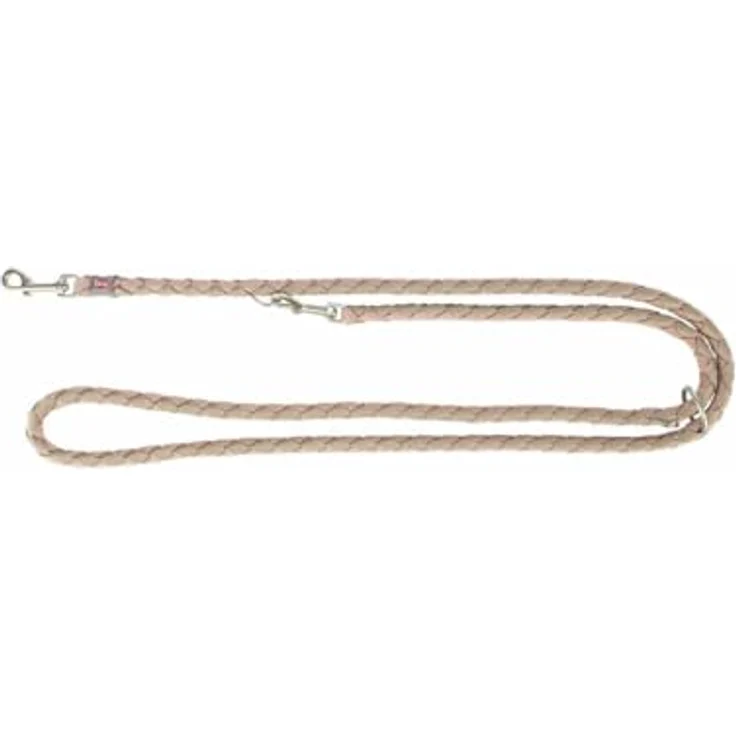 TRIXIE Ramal Cavo, Flache runde geflochtene Leine, 2,00 m/ø 12 mm, Blush/Sand – Bild 1