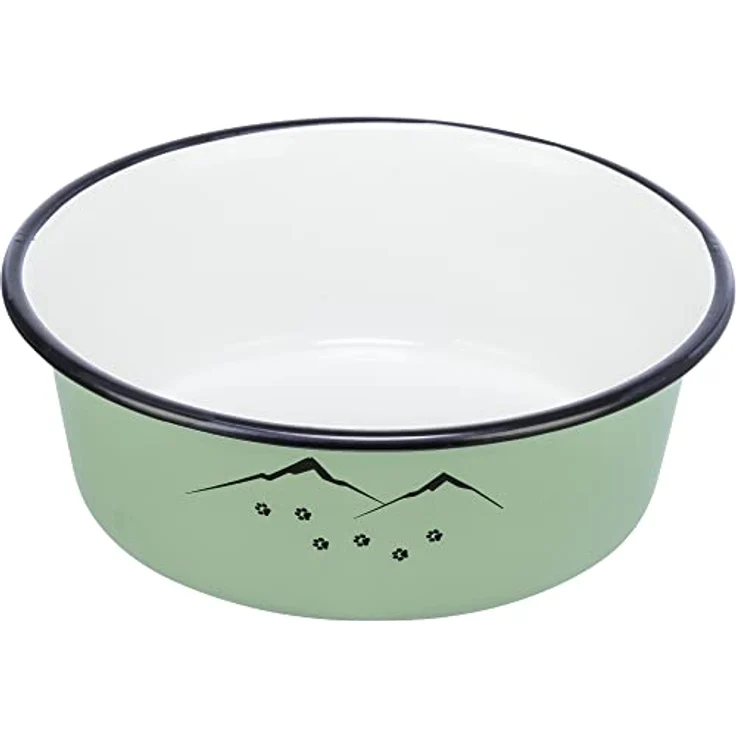 TRIXIE Napf, Emaille/Edelstahl, 0,3 L/Ø 12 cm, Grün - 25211 – Bild 2
