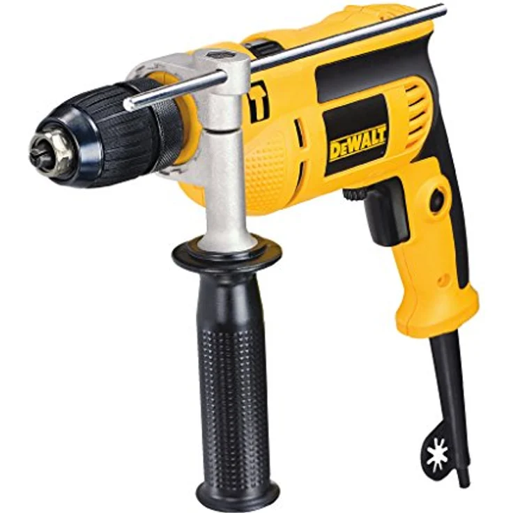 DeWalt Schlagbohrmaschine (650 Watt, ein-Gang, 13 mm Schnellspannbohrfutter, robust, sehr kompakt, inkl. Zusatzhandgriff, Bohrtiefenanschlag und Transportkoffer) DWD024KS – Bild 2