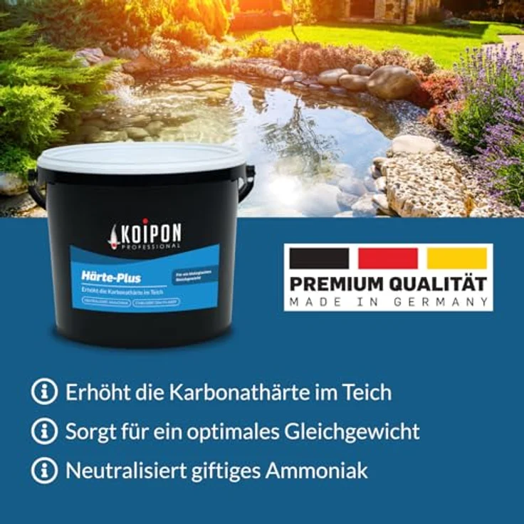 KOIPON Härte-Plus Teichpflege, KH- & pH-Wert Stabilisierung, Ammoniakreduzierung, Made in Germany – Bild 5
