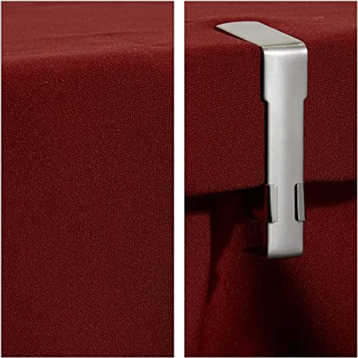 Relaxdays - 12er Set Tischklammern, verstellbare Edelstahl Tischdeckenklammern für Tischstärken bis 4,2 cm, silber – Bild 7