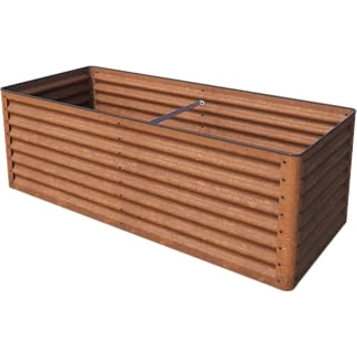 GFP Primeyard Luca Cortenstahl-Hochbeet 180x75x60 cm, stabiles Gartenbeet mit natürlicher Rostoptik, ergonomischer Höhe & sicherem Kantenschutz – Bild 1
