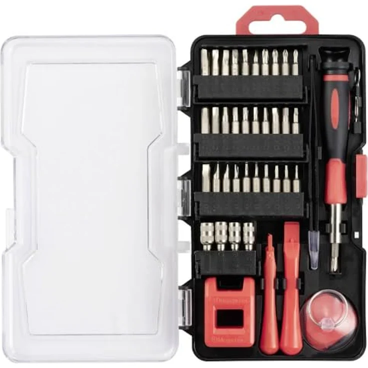 Toolcraft TO-9610683, 79-teiliges Werkzeugkoffer-Reparaturset für Heimwerker und Elektronikgeräte mit praktischem Werkzeughalter – Bild 2