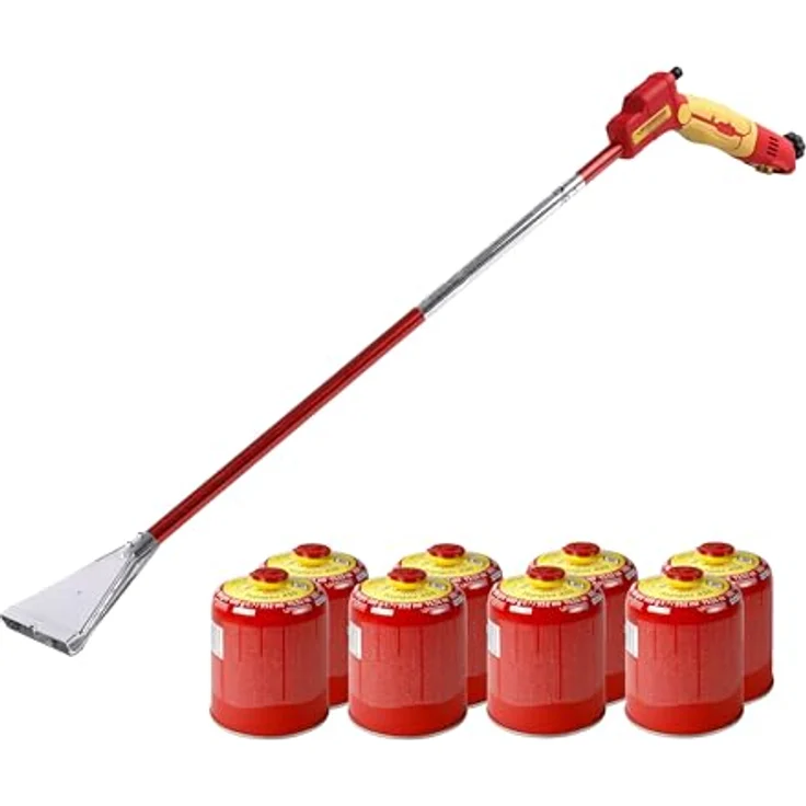 Rothenberger Industrial Ökogärtner Premium, Garten-Multifunktionsgerät mit 10 cm Brenner und 8x Topgas 450 Kartusche – Bild 1