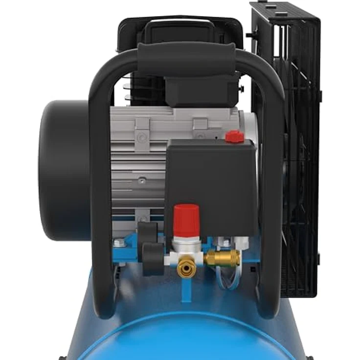 Güde Profi Kompressor 580/10/100 H 400V 100l 10bar 3000W 580l 2 Zylinder, luftstarker Kompressor mit 480 l/min Ansaugleistung, 8-10 bar Druckbereich, blau – Bild 6