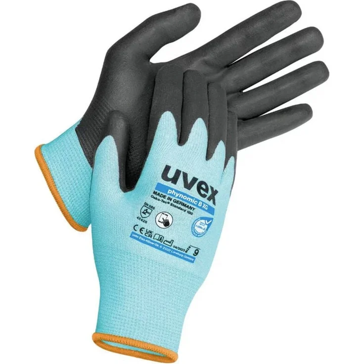 Uvex Phynomic B XG 6004411, Schnittschutzhandschuh Größe 11, exzellente Griffigkeit mit Aqua-Polymer-Xtra-Grip, Touchscreen-Eignung, CO2-neutral produziert