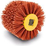 Scheppach Nylonbürste für Satiniermaschine MRS1300 | 100mm Breite - 120mm Ø | Schleifwalze für Holz-, Stein- und Metallflächen, zum Entfetten, Reinigen & Scheuern