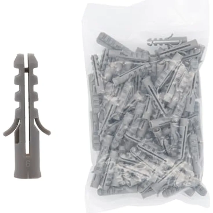 Dübel Universaldübel Allzweckdübel Nylondübel Mehrzweck Beton 5, 6, 8, 10 mm 100er 50er Set (6mm (100 Stück))