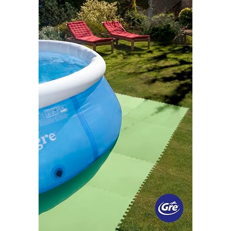 Gre MPF819 - Bodenschutz für einen Pool, 9 Stück, Farbe grün, 4,5 mm dick – Bild 3