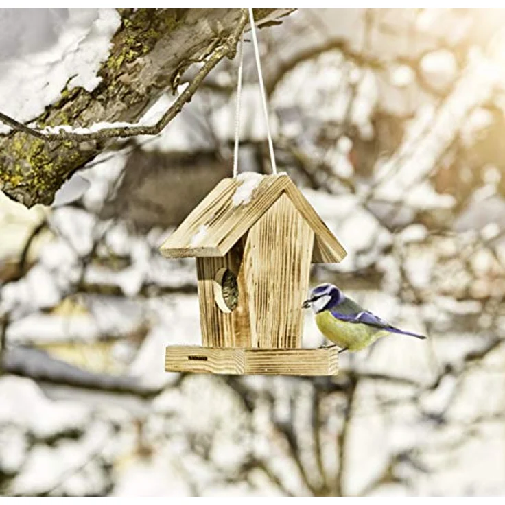 Windhager Vogelfutter-Silo Cottage, Vogelfutterhaus, Futtersilo, Futterstation, Vogelhaus, 18,5 x 14,5 x 23,5 cm, 06912 – Bild 3