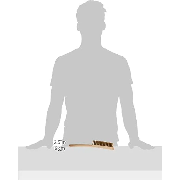kwb Messing-Drahtbürste mit Holzgriff 922740 (gewellter Messingdraht, strapazierfähig, Länge 275 mm) – Bild 4