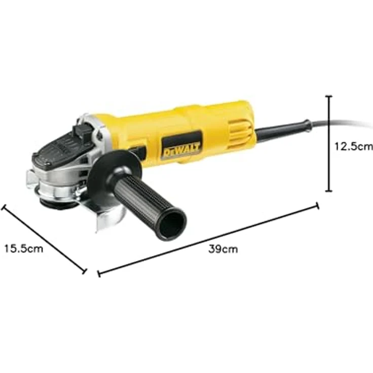 DeWalt Winkelschleifer (900 W, 125 mm Scheiben-Ã¸, Leerlaufdrehzahl 11.800 min-1, für alle Standard-Trenn,- Schleif- und Schrupparbeiten, inkl. Schutzhaube, Zusatzhandgriff und Zubehör) DWE4157 – Bild 3
