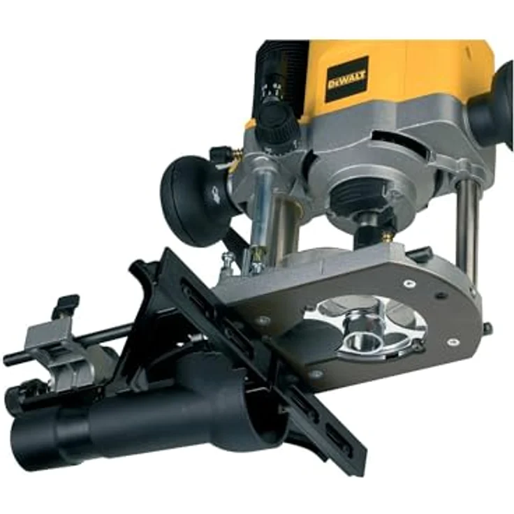 DeWalt Oberfräse (1,100 Watt, Vollwellenelektronik mit konstanter Drehzahl, Fräskorbführung, Sanftanlauf, Spindelarretierung, Feinjustierung, inkl. TSTAK Box VI und Zubehör) DW621KT – Bild 4