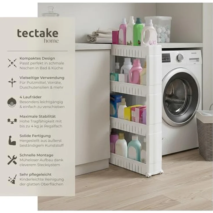 tectake Nischenregal 4 Etagen – Bild 4
