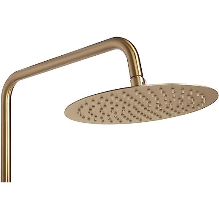 wohnwerk.idee Duschsystem Dusche mit Thermostat Lungo Gold Matt Gebürstet, langlebig und korrosionsbeständig – Bild 5