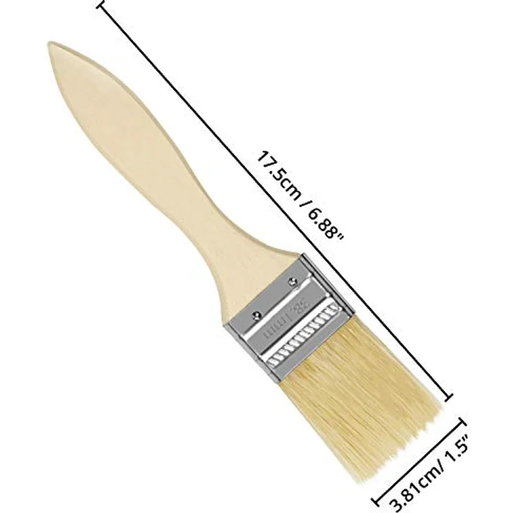 Kurtzy Pinselset 25 STK, 3,81 cm Profi Malerpinsel mit Holzgriff, vielseitige Flachpinsel für Farben, Lack und Klebstoffe – Bild 2