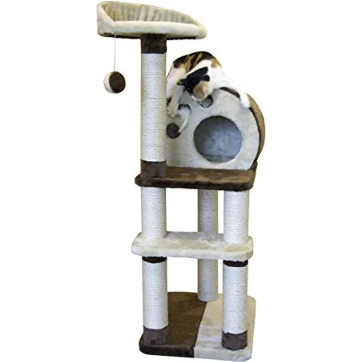 Kerbl Kratzbaum PLANET X, 50 x 40 x 127 cm, braun/beige