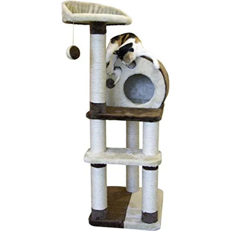 Kerbl Kratzbaum PLANET X, 50 x 40 x 127 cm, braun/beige