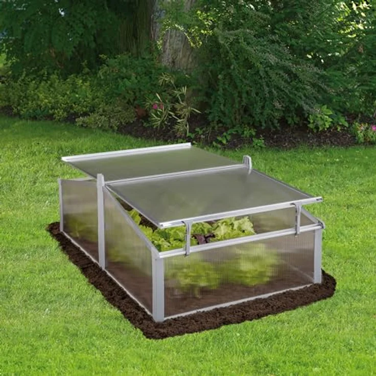 JUWEL Thermo Frühbeet Easy FIX 120/80 (für Palettenrahmen-Hochbeete 120x80 cm, rostfreie Aluprofile, 2 Fenster mit Windsicherung, 4 mm Hohlkammerplatten) 20222 – Bild 3