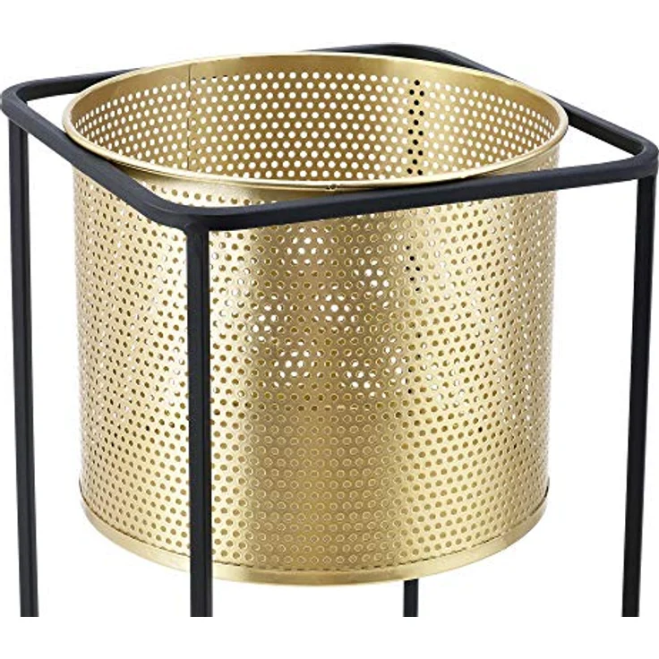 En casa Blumenständer (Set, 2er), »Mettet« Pflanzenständer 2er Set Metall Goldfarben/Schwarz - Zeitloses Design, 2 unterschiedliche Größen – Bild 6