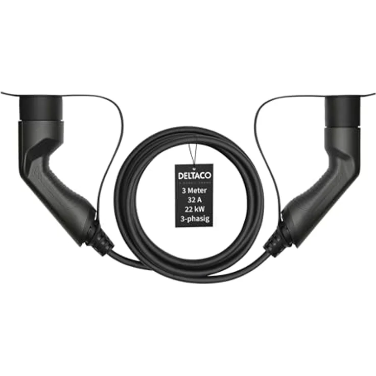 Deltaco EV-3203 Elektroauto EV Ladekabel 3m 3-phasig IEC Typ 2 auf Typ 2 - 32A 2 – Bild 2