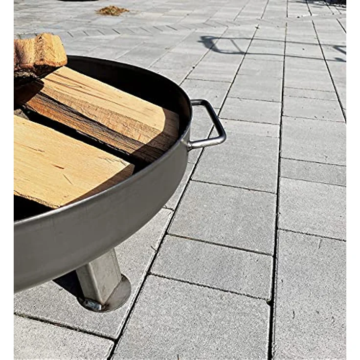 Czaja Feuerschale Bonn Ø 80 cm - Stabile Feuerstelle aus gebeiztem Stahl, rustikales Design, ohne Wasserablaufbohrung – Bild 6