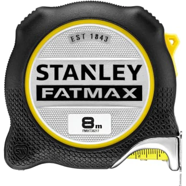 Dewalt Stanley FatMax Xtreme Maßband 8M, 32mm Breite, mit Fingerbremse und überdimensioniertem Haken, FMHT38217-0