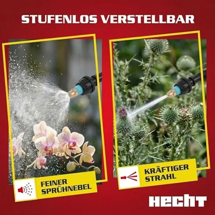 HECHT Drucksprüher Akku 4050, handlicher 5L Sprüher mit 3,7V Li-Ion-Akku und variabler Teleskoplanze – Bild 5