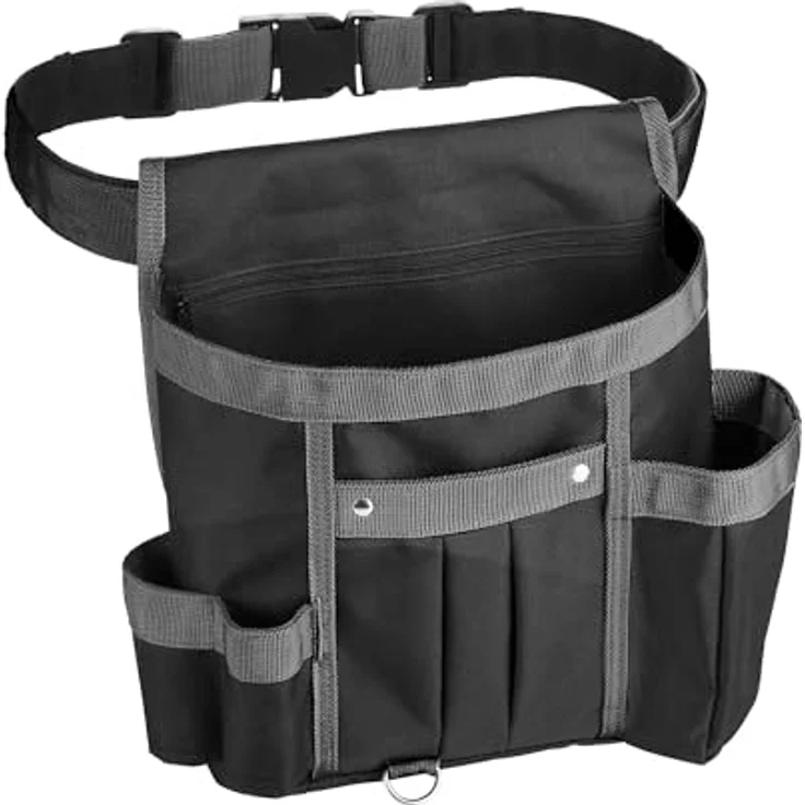 VELOFLEX 6902080 Tool Bag L, Multifunktionstasche für Werkzeug, Gürteltasche in schwarz-grau – Bild 1