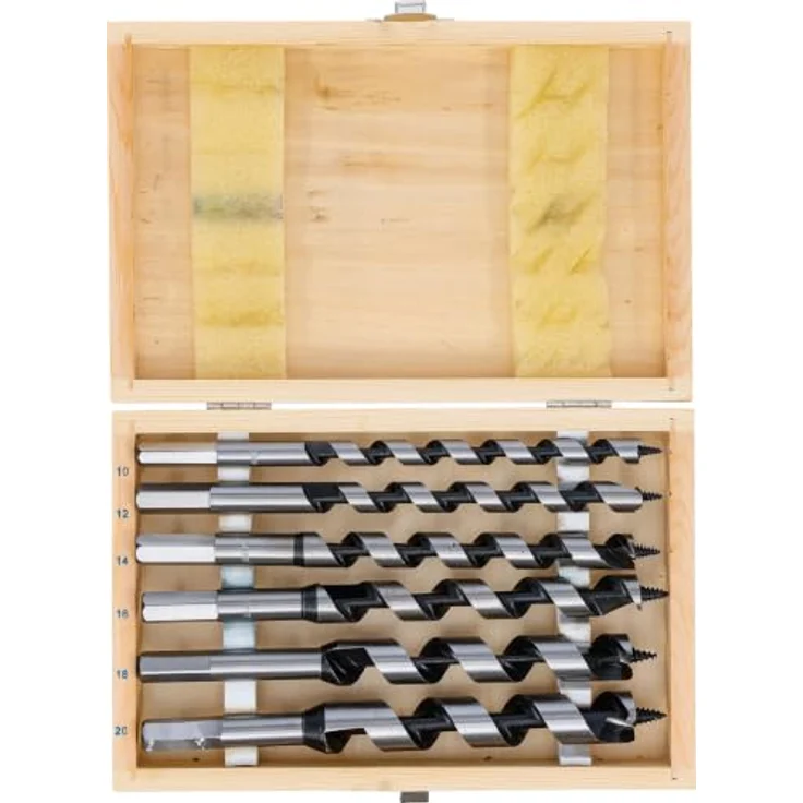 BGS 2894 Schlangenbohrer-Satz, 6-tlg. mit Sechskant-Schaft, für Weich- und Hartholz, 200 mm Länge, Durchmesser 10-20 mm, in Holzbox – Bild 5